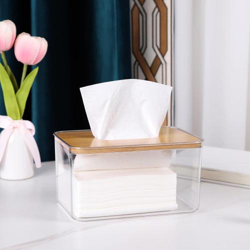 Acrylic Tissue Box, Acrylic Dryer Sheet Holder for Laundry Room, Table Clear Dryer Sheet Dispenser Rectangular