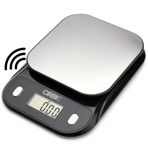 Talking Kitchen Scales - Big Numbers with Clear Loud Voice North American Accent (Black)