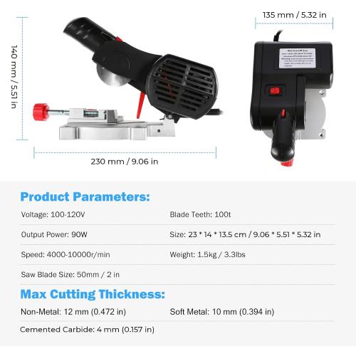 BEAMNOVA Mini Cut-Off Saw for Crafts, 2” Blade Precision Hobby Cutter