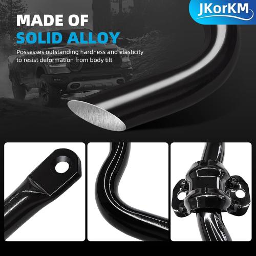 (Bar only) 55398938AC Front Suspension Stabilizer Bar & K80894 Front Sway Bar Link Kit with Bushing Kit Fit For 2009-2010 Dodge Ram 1500,2011-2018 Ram 1500,2019-2022 Ram 1500 Classic 4WD # 55398938AB