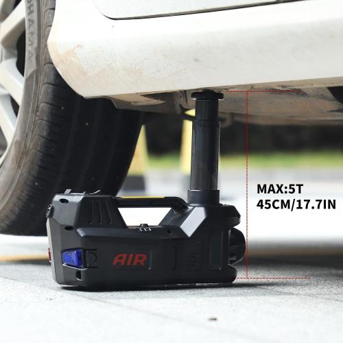 Electric Car Jack kit 5 Ton 12V Electric Floor Jack Lift for Vehicle, Electric Hydraulic Jack Auto Repair Tool Set with Built-in Inflator and Impact Wrench for SUV Sedan Truck Tire Change