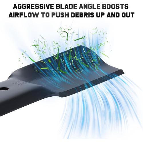 Grasscool ZT1 50 942-05052A Blades with 6 Star Shaped Hole for Cub Cadet Ultima ZT1 ZT2 Zero Turn Enduro XT1 XT2 LT50 50 inch Cut Deck Lawn Tractor Riding Replace 742-05052A 942-05052(High-Lift)