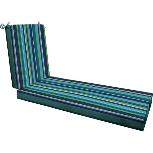 Honeycomb Outdoor Chaise, 22.5 W x 70 L, Stripe Poolside Patio Cushion