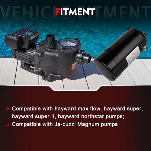 Pool pump motor 1 1/2 HP, 1 PH, 60Hz, 230/115 V, 3450RPM, 56J FRAME, ODP