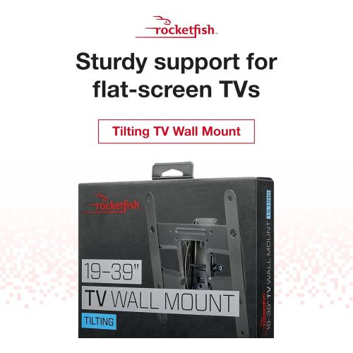 Rocketfish - Tilting TV Wall Mount for Most 19 to 39 TVs - Black