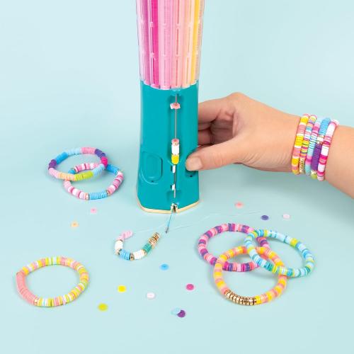 Make It Real: Swift Clicks - Heishi Bracelet Maker - 2047pc, DIY Jewelry Craft Kit, Design & Make 23 Bead Bracelets, Rotate-Click-Wear, Girls Kids 8