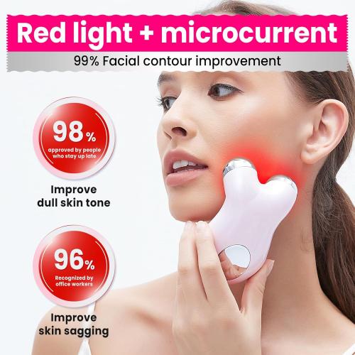 Microcurrent Facial Device,Latest Red Light Technology,Enhances The Ability to Lift The Face and Tighten The Skin,Facial Wrinkle Equipment,Smart Photon Micro-Current Device,Model:EP-300.