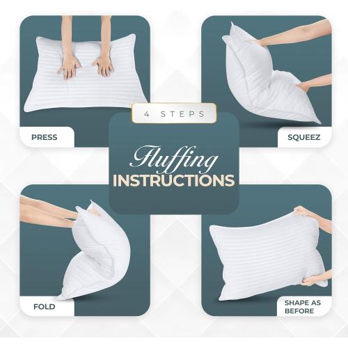 Utopia Bedding Bed Pillows for Sleeping King Size (White), Set of 2, Cooling Hotel Quality, for Back, Stomach or Side Sleepers