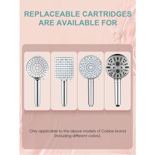 Cobbe 1 Pack Replacement Filters for Handheld Shower Head - UPGRADE FILTERING DURATION - Remove Chlorine - Reduces Dry Itchy Skin