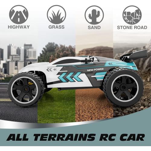 Tecnock RC Cars Remote Control Car for Kids, 1:18 Scale 20 KM/H 2WD Offroad Buggy, 2.4GHz RC Racing Car with USB-C Easy Charging & 50 Mins Playtime, Toys Gifts for Boys & Girls