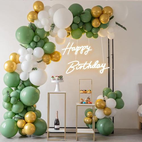 Happy Birthday Sign, Neon Signs Large Size 23x8 &16.5x8 Inch 2pc Light Up Led Sign for Backdrop with Dimmer Switch 10 Adjustable Brightness Reusable Birthday Neon Sign for Birthday Party (Warm White)