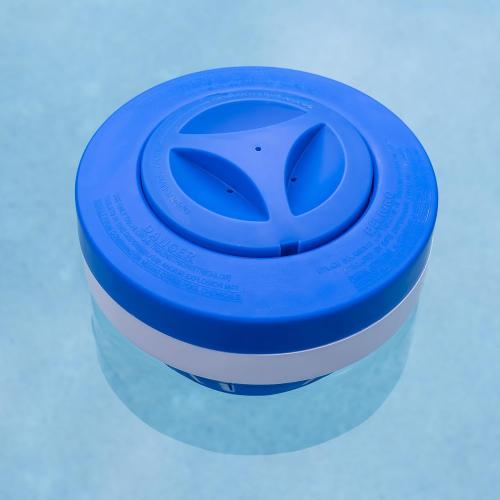 WaterWarden Floating Pool Chemical Dispenser – X-Large 7.5” Chlorine or Bromine Tablet Holder – Adjustable Floater for Pools, Hot Tubs & Spas – Holds Up to 4 Tablets – Deluxe Design