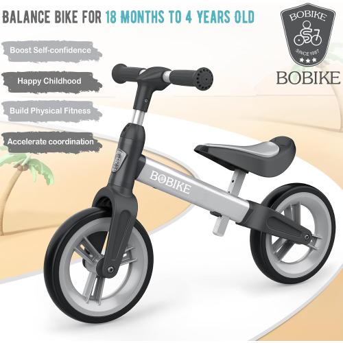 Color Silver Toddler Balance Bike Toys for 1 to 3 Year Old Girls Boys Adjustable Seat and Handlebar No-Pedal Training Bike Best Gifts for Kids (Silver)