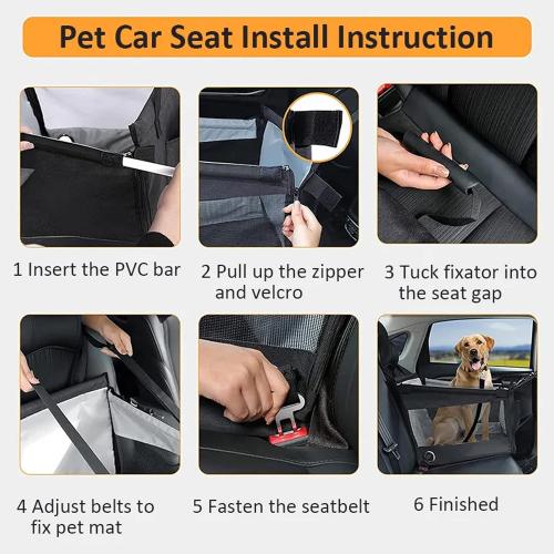 Dog Car Seats for Small Dogs, Puppy Stable Pet Car Seat for Car with Clip-On Leash, Perfect for Small and Medium Pets