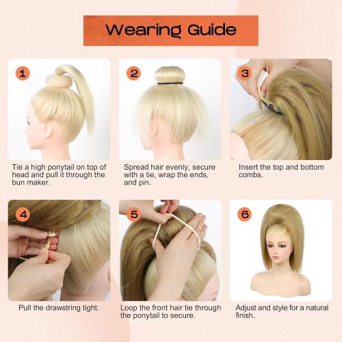 SEIKEA Cheer Ponytail Hair Piece, 100% Super Protein Fiber Straight Cheerleader Hairpiece Lightweight Silky Smooth Fluffy 18 Ponytail Extension for Cheerleader Competition, Dance Cream Blonde