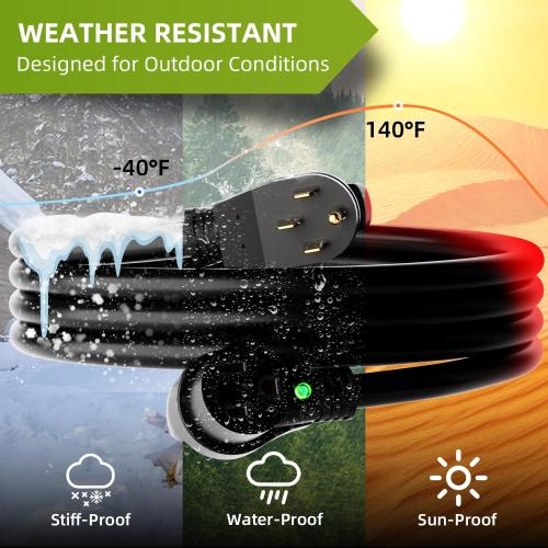 6 AWG Welder Extension Cord 10FT, NEMA 14-50P to 6-50R Adapter, 50 Amp 250V 12500W, Heavy Duty 4-Prong to 3-Prong Welding Power Cord with Handles & LED Indicator, Generator to Welder Use