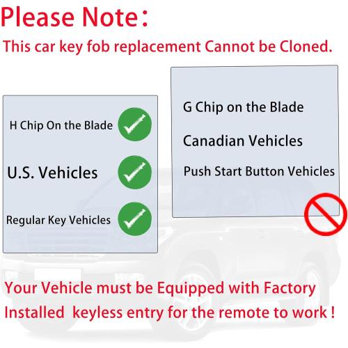 MechanMagic Key Fob Remote Replacement Fits for Toyota Corolla 2014 2015 2016 2017 2018 2019/Camry 2014-2017/Tacoma 2016-2018 HYQ12BDM Keyless Entry Remote Control HYQ12BEL 89070-02880 H Chip