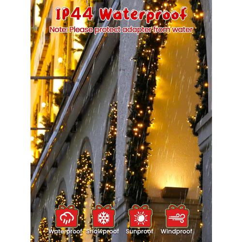 50FT 1000 LED Christmas Cluster Lights, Firecracker String Lights with Remote & 8 Modes & Timer, Waterproof Fairy Twinkle Light Plug in for Indoor Outdoor Party Garden Xmas Tree Decoration, Warm White