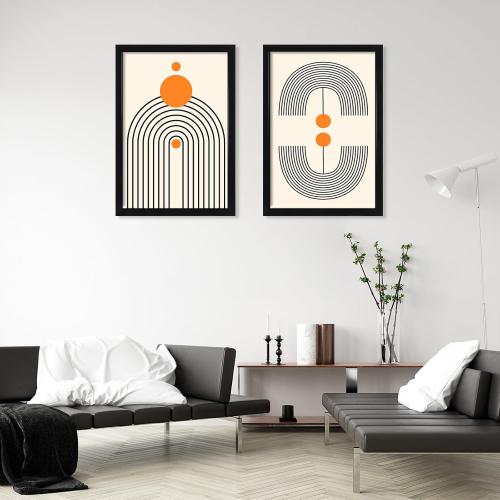 BLACK FRAME DOAI ART 24x36 Poster Frame Black 2 Pack, Poster Frames 24 x 36 inches or 24x36 Picture Frames with HD Plexiglass for Horizontal or Vertical Wall Mounting, Durable Scratch-proof Safe and Artistic