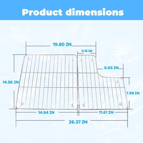 K-6449-ST Stainless Steel Sink Protector Grid (26.18'' x 14.76''), for Kohler 33 Inches 5827 and 5826 Sink
