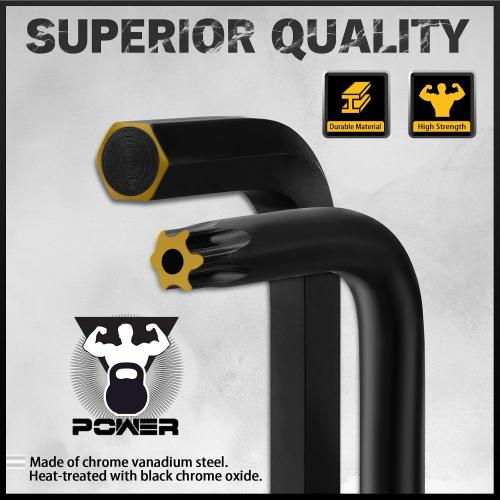 ELEAD Hex Key Allen Wrench Set: 41-Piece Hex and Torx Key Set with Torque Handle, Standard SAE(0.028-3/8) & Metric(0.7mm-10mm) & Torx(T9-T50) in Storage Case, Heat Treated Chrome Vanadium Steel