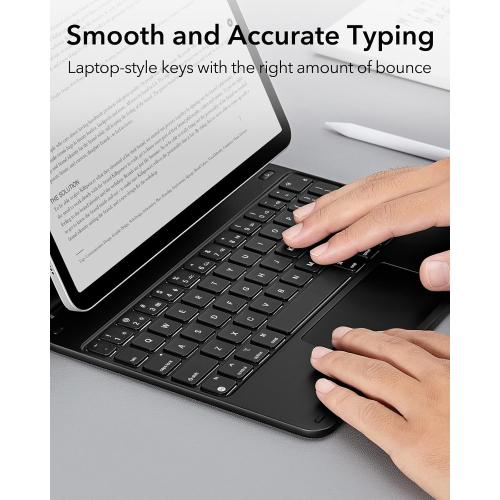 ESR iPad Air 11 inch Case with Keyboard (M3/M2, 2025/2024), iPad Pro 11 (4th/3rd/2nd/1st Gen) & Air 5/4th Magic keyboard Case, Easy-Set Floating Cantilever Stand, Precision Multi-Touch Trackpad, Black