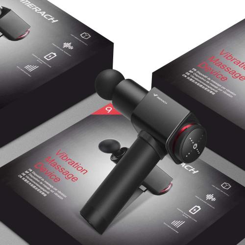 Merach Cordless Handheld Muscle Massage Gun with 6 Heads, 6-Speed Electric Quiet Deep Tissue Muscle Massager Professional Percussion Vibration Massage Device Tools for Body Pain Relief Foot Back Neck