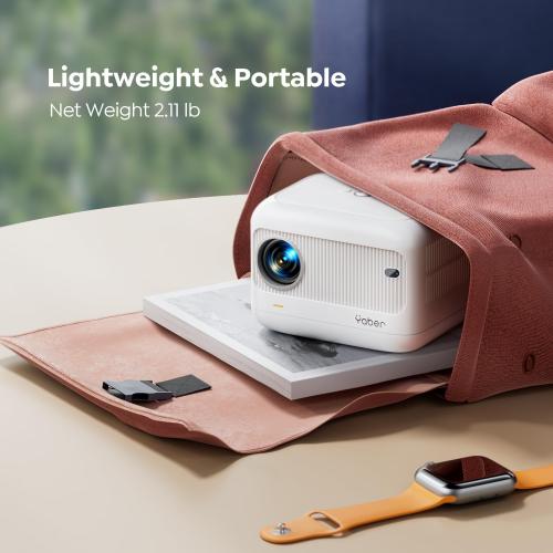 [Electric Focus]Mini Projector with 5G WiFi and Bluetooth 5.2,YABER 1080P Outdoor Projector Support ±40° Keystone Correction,Portable Projector for Phone/ TV Stick/Laptop/PS5