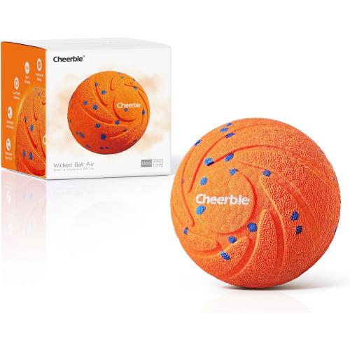 Cheerble Smart Interactive Dog Toy, Wicked Ball AIR, Automatic Moving, Bouncing, Rotating, IPX7 Waterproof Rating, Active Rolling Ball for Medium and Large Dogs