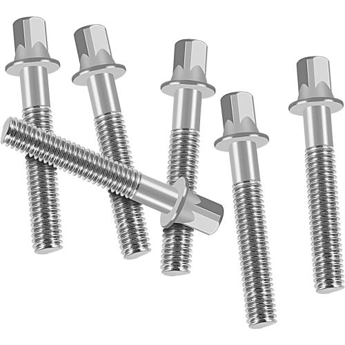 EASTROCK Drum Tension Rods Drum Screw 6 Pack M6X2 Inch