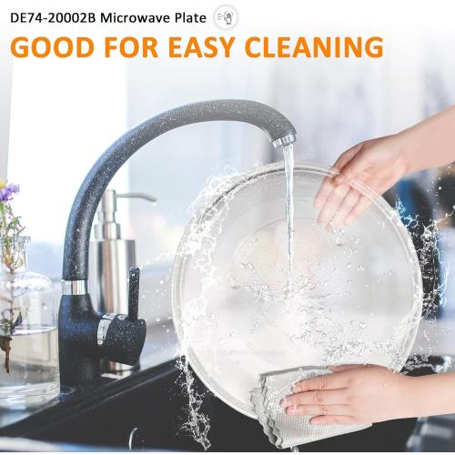 DE74-20002B WB49X10063 14 1/8 Inch Microwave Glass Plate Replacement Compatible with G.E Sam.sung Microwave Replace DE74-20002A DE74-20002D WB49X10096 WB39X10038 by Fetechmate - 1 YEAR