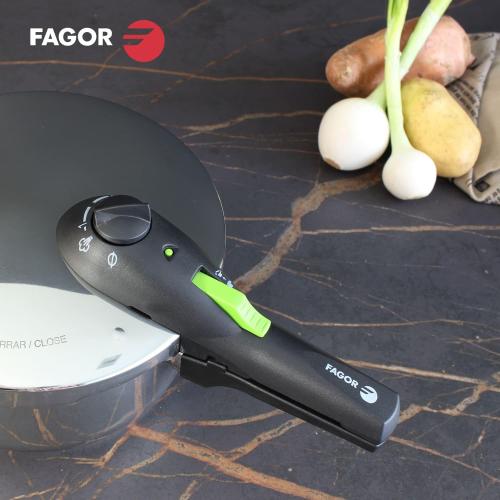 Fagor Rapid Xpress Pressure Cooker 6 Litres, Induction, Express Super Fast, Stainless Steel 18/10, All Types of Cookers, Thermo Diffuser Bottom, 2 Pressure Levels, 5 Safety Systems