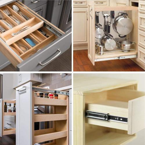 LONTAN 10 Pairs Soft Close Drawer Slides 24 Inch Side Mount Heavy Duty Cabinet Drawer Glides - Ball Bearing Full Extension Kitchen Cabinet Rails 100 LB Capacity