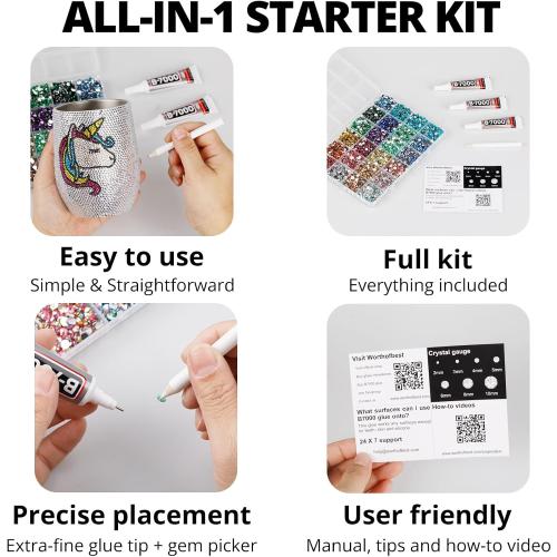 20100Pcs Silver Clear Resin Rhinestones 2,3,4,5,6mm Flatback for Bedazzling Crafting Crafts Clothing Clothes Fabric Shoes Nail Art, Flat Back Gems Diamonds Bedazzler Kit Bulk Jewels Crystals Gemstones