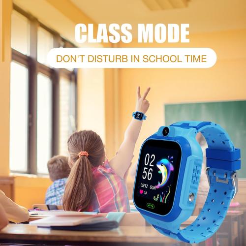 4G Kids Smart Watch GPS Tracker - Smartwatch with Two Way Call Video Calling Voice Chat SOS Class Mode Stopwatch Pedometer Games Wi-Fi Touch Screen Alarm Clock Smartwatches for Boys Girl (Blue)