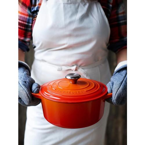 Le Creuset Enameled Cast Iron Signature Round Dutch Oven, 7.25 qt., Flame
