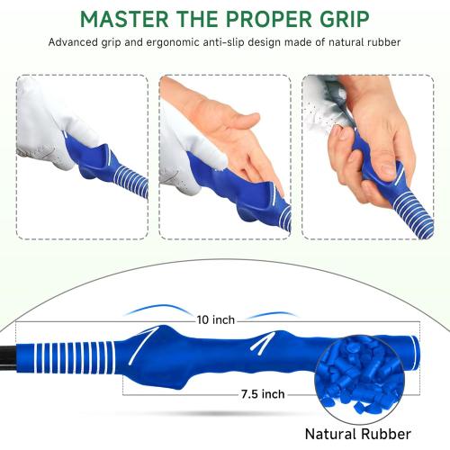 Golf Swing Speed Trainer, Click Stick Golf Trainer for Inertia & Swing Rhythm Practice, Weighted Golf Training Aid with Comfort Grip Helps Enhance Strength & Maintain Good Grip Habits