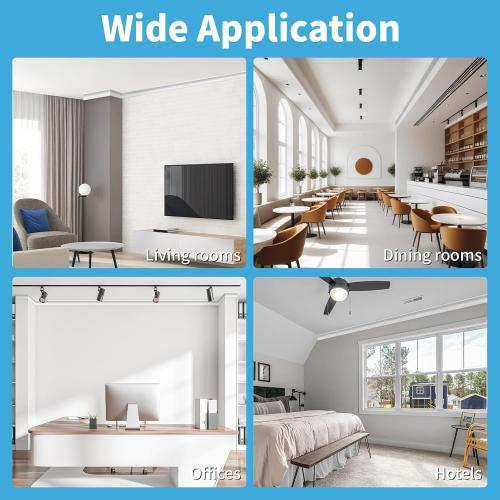 Art3d 10-Pack 47Ft White Ceiling Crown Molding Trim, High Impact Polystyrene Decorative Ceiling Moulding, Installed with Glue