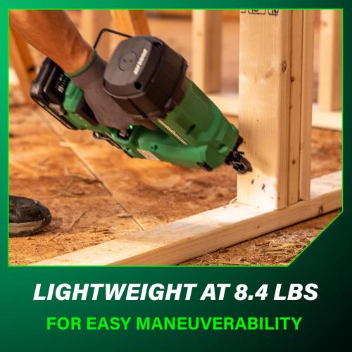 Metabo HPT 18V MultiVolt Cordless 21° Framing Nailer Kit, 3-1/2 Plastic Strip Framing Cordless Nailer, Power Tool with 4.0Ah Lithium Ion Battery, Drives 2 to 3-1/2 Nails, NR1890DRA