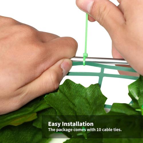 Artificial Ivy Privacy Fence Screen 158 x 39 Inch Faux Ivy Fence, Expandable Privacy Wall Screen Ivy Leaves Hedge Fence Panels for Decoration, Garden, Indoor, Outdoor, Backyard