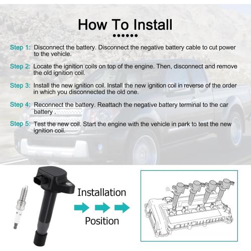 UF603 Ignition Coil Pack Set of 6 & 97390 Spark Plugs 3.5L 3.7L For Acura MDX RDX RL TL TSX ZDX for Honda Accord Crosstour Odyssey Pilot Ridgeline 2008-2015 V6 30520R70A01