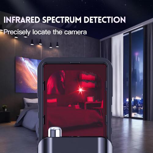 Hidden Camera Detector - Anti-Spy RF Signal Scanner & Lens Finder, 5-Level Sensitivity Portable Bug Detector for GPS Trackers, Ideal for Hotel Travel Home Office