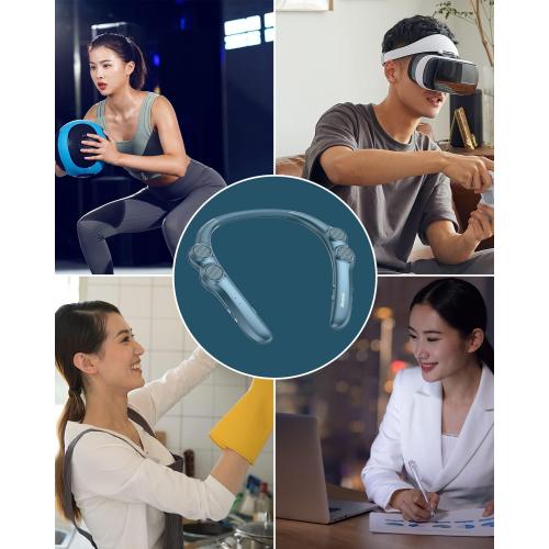 Neckband Bluetooth Speaker, Wireless Wearable Speaker w/Built-in Mic,78g Lightweight, High Fidelity 3D Stereo Sound, Portable Speakers for Home, Office and Outdoors