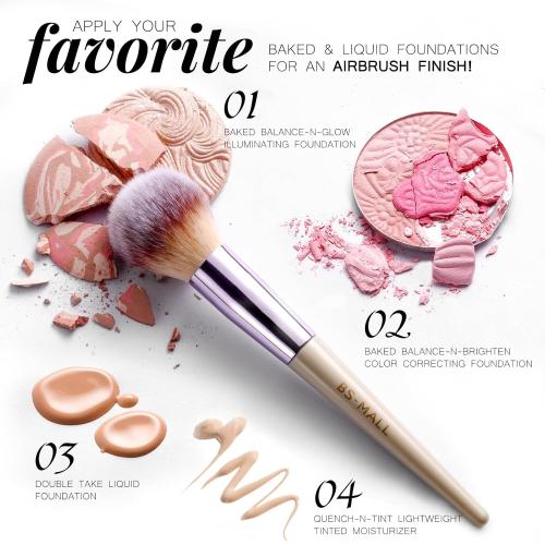 BS-MALL Makeup Brush Set 18 Pcs Professional Foundation Powder Concealers Eyeshadow Blush Synthetic Makeup Brushes with Labeled instruction Black Case Upgraded Version | Professional Foundation Powder Concealers Eyeshadow Blush Synthetic Makeup Brushes
