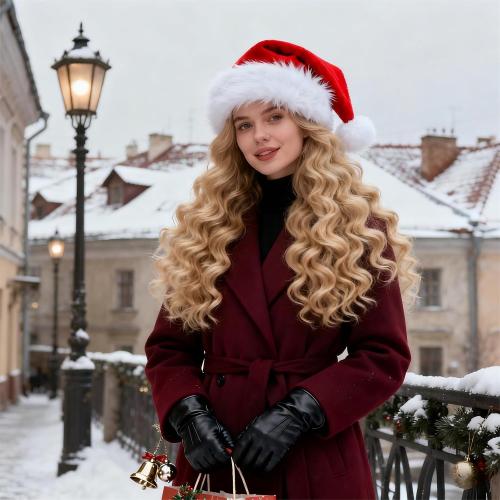 TCJJ: Kids/Baby/Adult Christmas Hat, Santa Hat, Unisex Xmas Hats | Red Velvet Double Thickened Comfortable Soft Liner Fabric for New Year, Festive, Party, Christmas Cosplay, Stage Performance