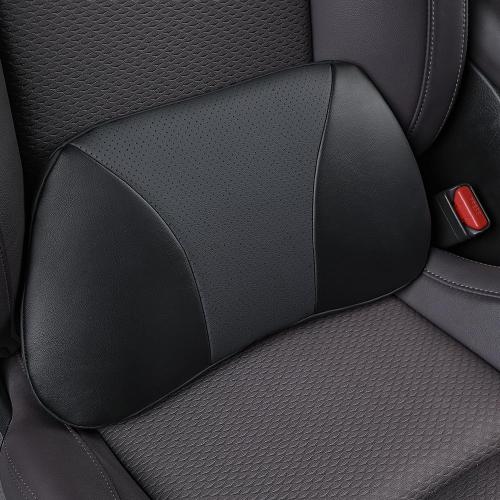 1p Memory Foam Lumbar Support Pillow for car Lower Back Pain Relief - Back Cushion for Driving, Chair Support for Car-Office Chair（Black）