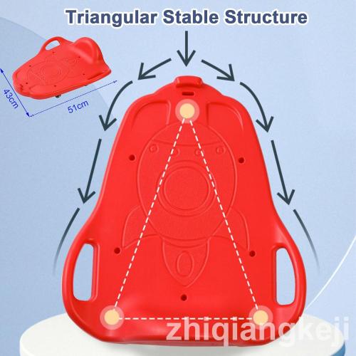 Scooter Board for Kids, Sitting Scooter with Silent Casters, Rocket-Shaped Gym Scooters, Kids Roller Board Sensory Toys, Children Indoor PE Scooters, Non-Slip Sitting More Safer,Green