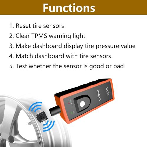 EL-50448 TPMS Relearn Tool with Battery Chevy TPMS Reset Tool for Cadillac GMC Buick GM Tire Pressure Sensor Reset Tool Chevy Tire Pressure Monitoring System Sensor TPMS Programming Tool