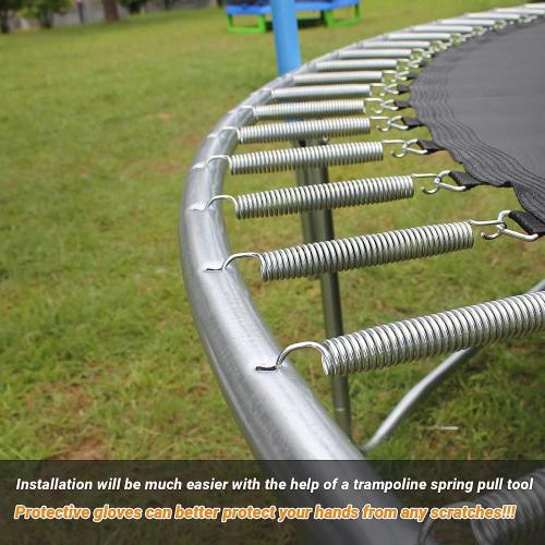 5.5inch/6.5inch/7inchTrampoline Springs Heavy Duty Stainless Steel Replacement Trampoline Replacement Parts, Weather-Resistant, Includes Tool and Gloves, Universal Trampolines Spring Tool