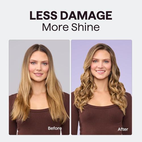 Wavytalk 5 in 1 Curling Iron,Curling Wand Set with Curling Brush and 4 Interchangeable Ceramic Curling Wand(0.5”-1.25”),Instant Heat Up,Include Heat Protective Glove & 2 Clips (Purple)